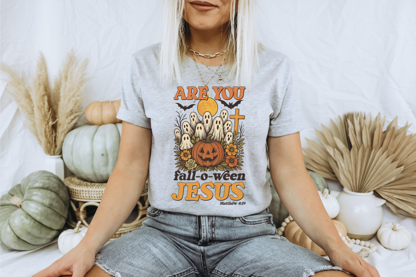 ARE YOU FALL-O-WEEN JESUS AUTUMN GRAPHIC TEE