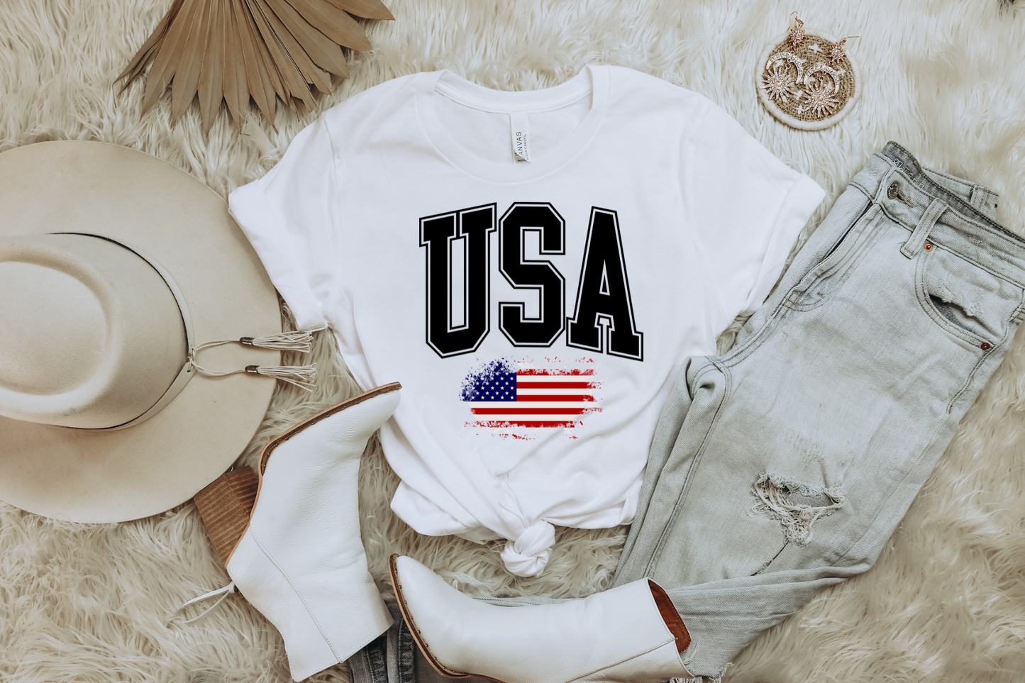 USA AMERICAN FLAG GRAPHIC TEE