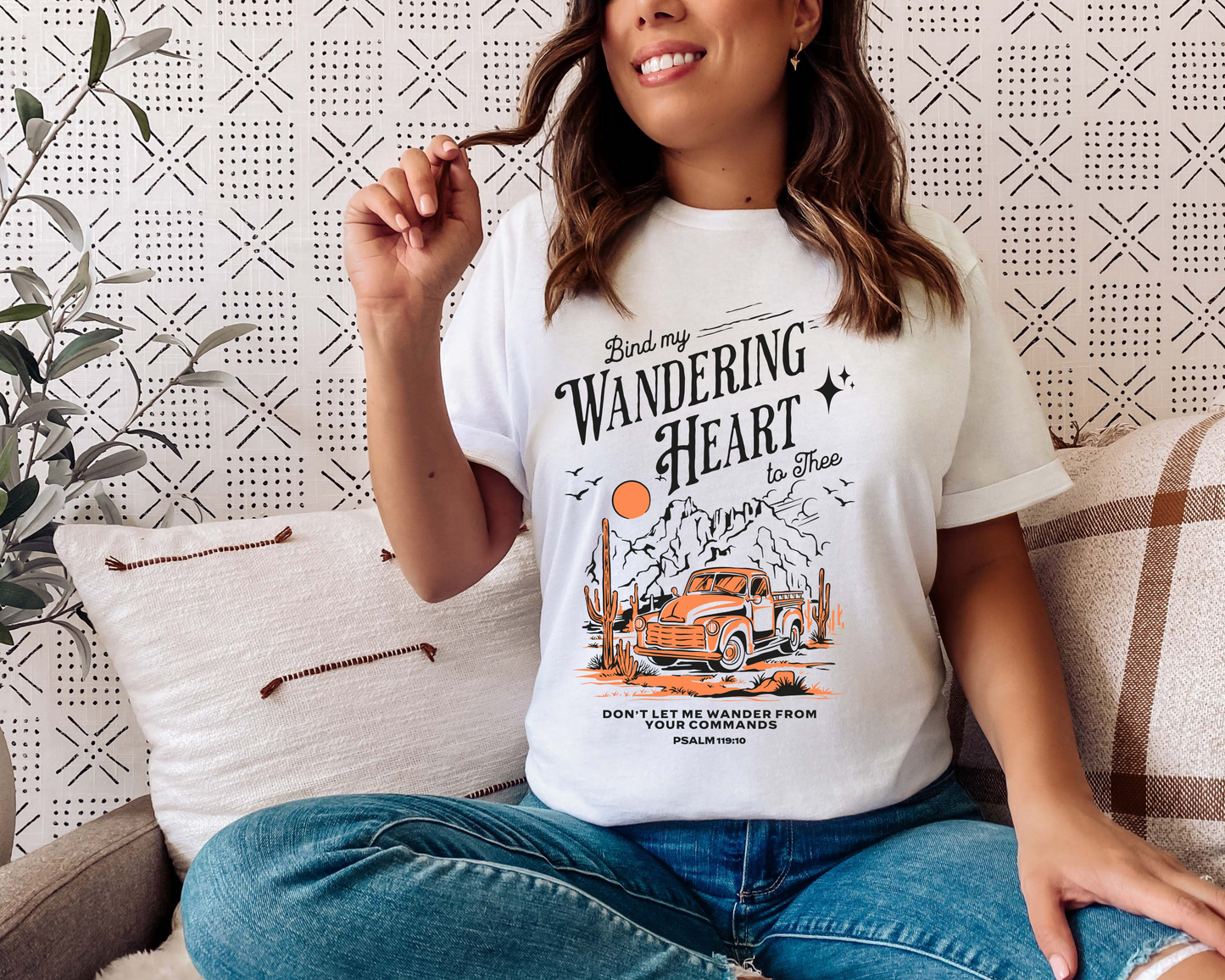VINTAGE BIND MY WANDERING HEART GRAPHIC TEE