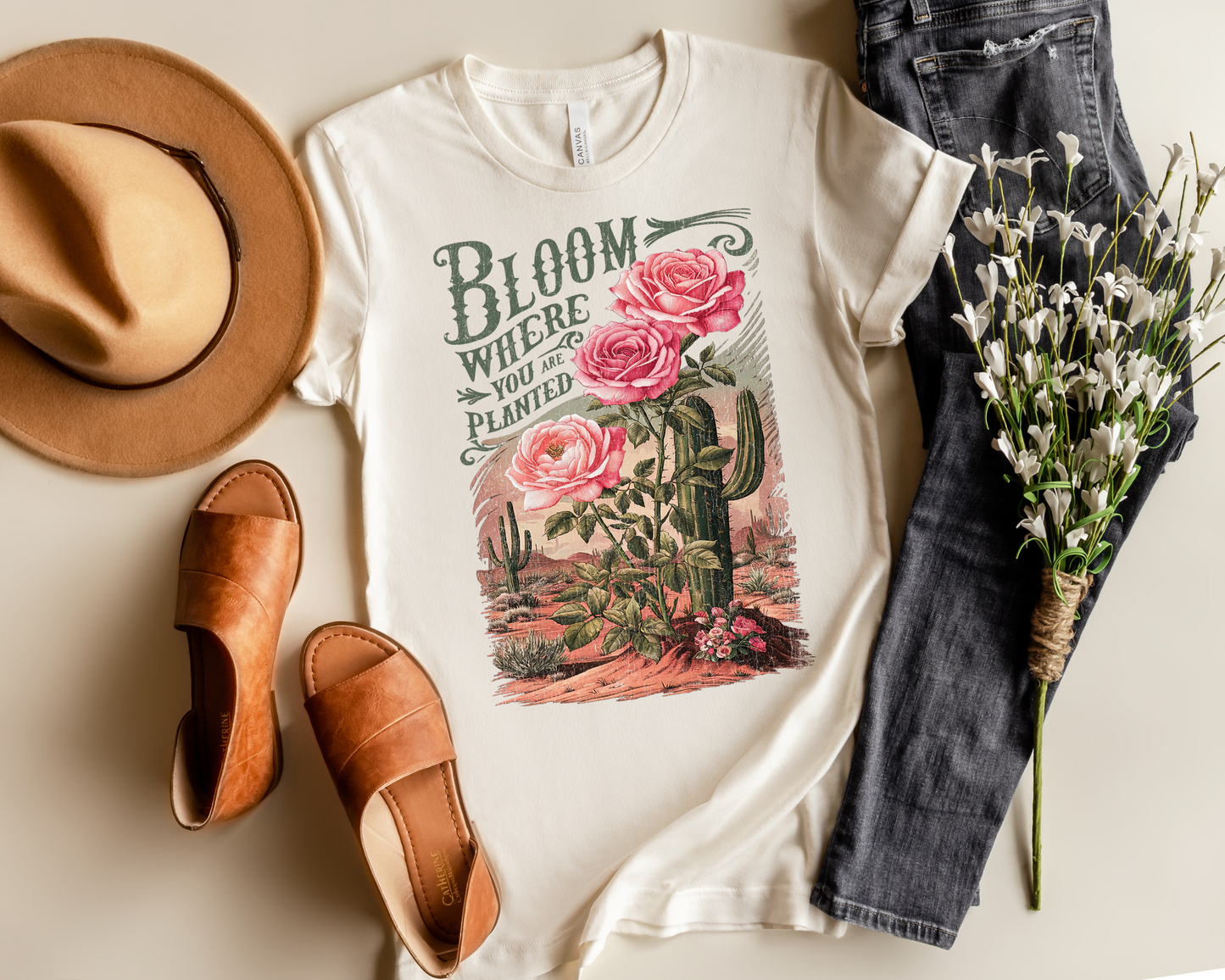 BLOOM WHERE YOU ARE PLANTED GRAPHIC TEE