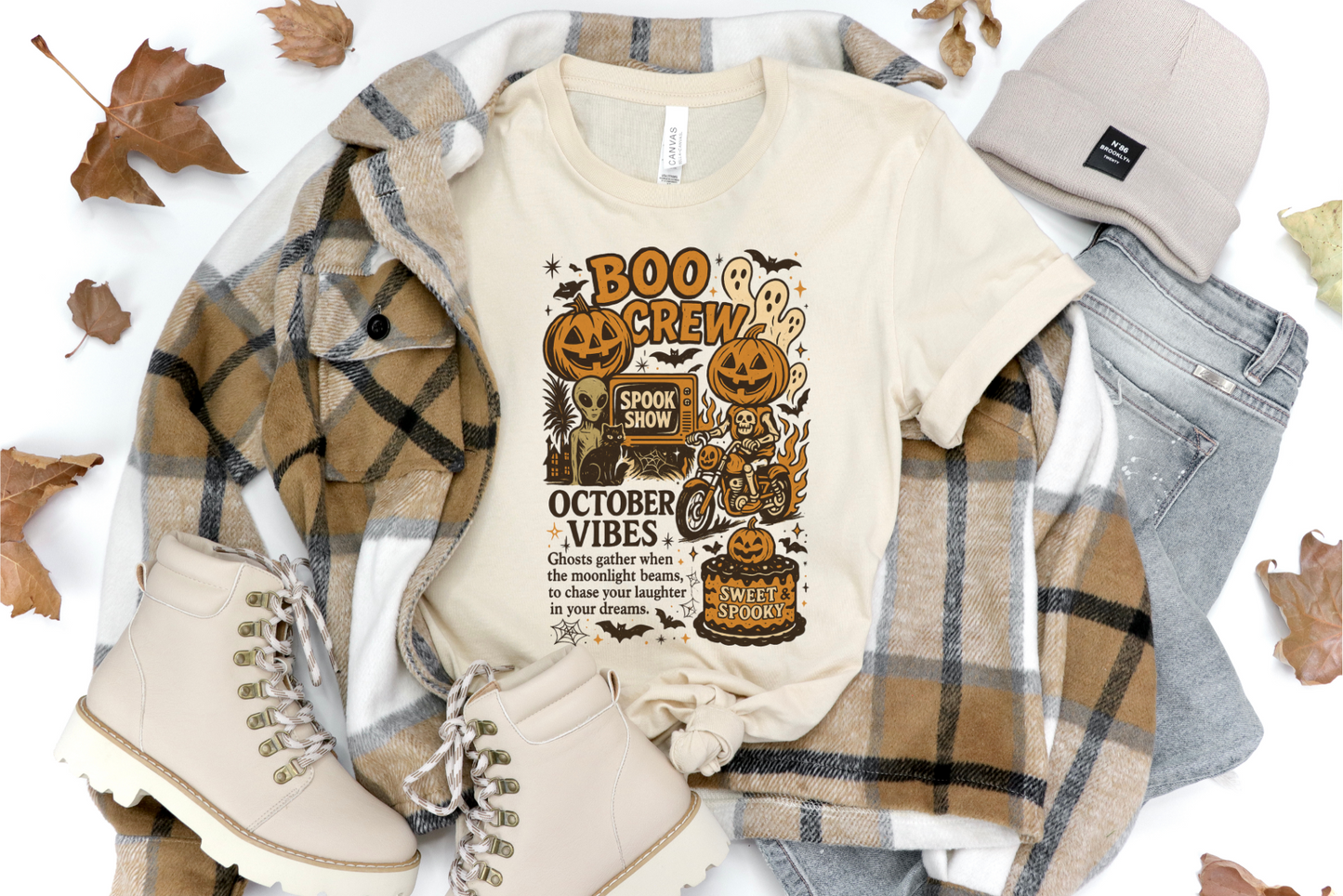 BOO CREW RETRO HALLOWEEN GRAPHIC TEE