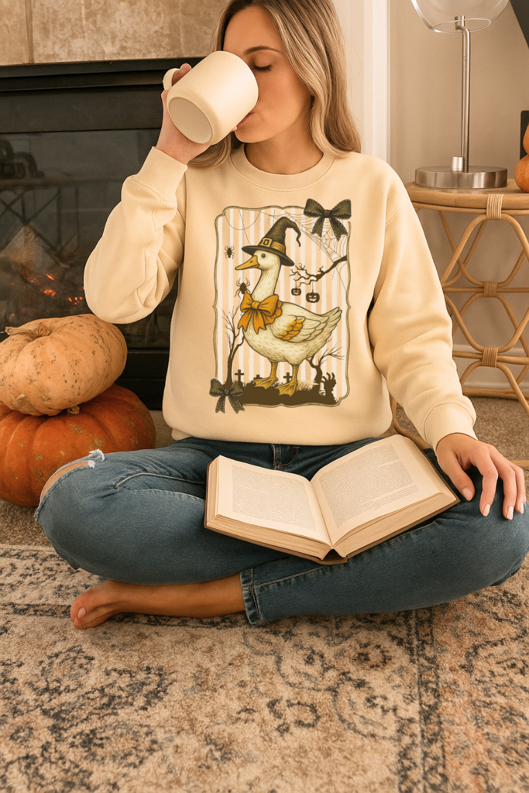 HALLOWEEN GOOSE FALL CREWNECK SWEATSHIRT