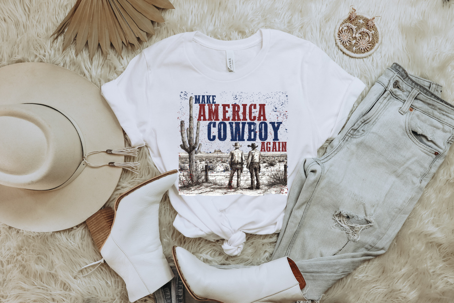 MAKE AMERICA COWBOY AGAIN GRAPHIC TEE