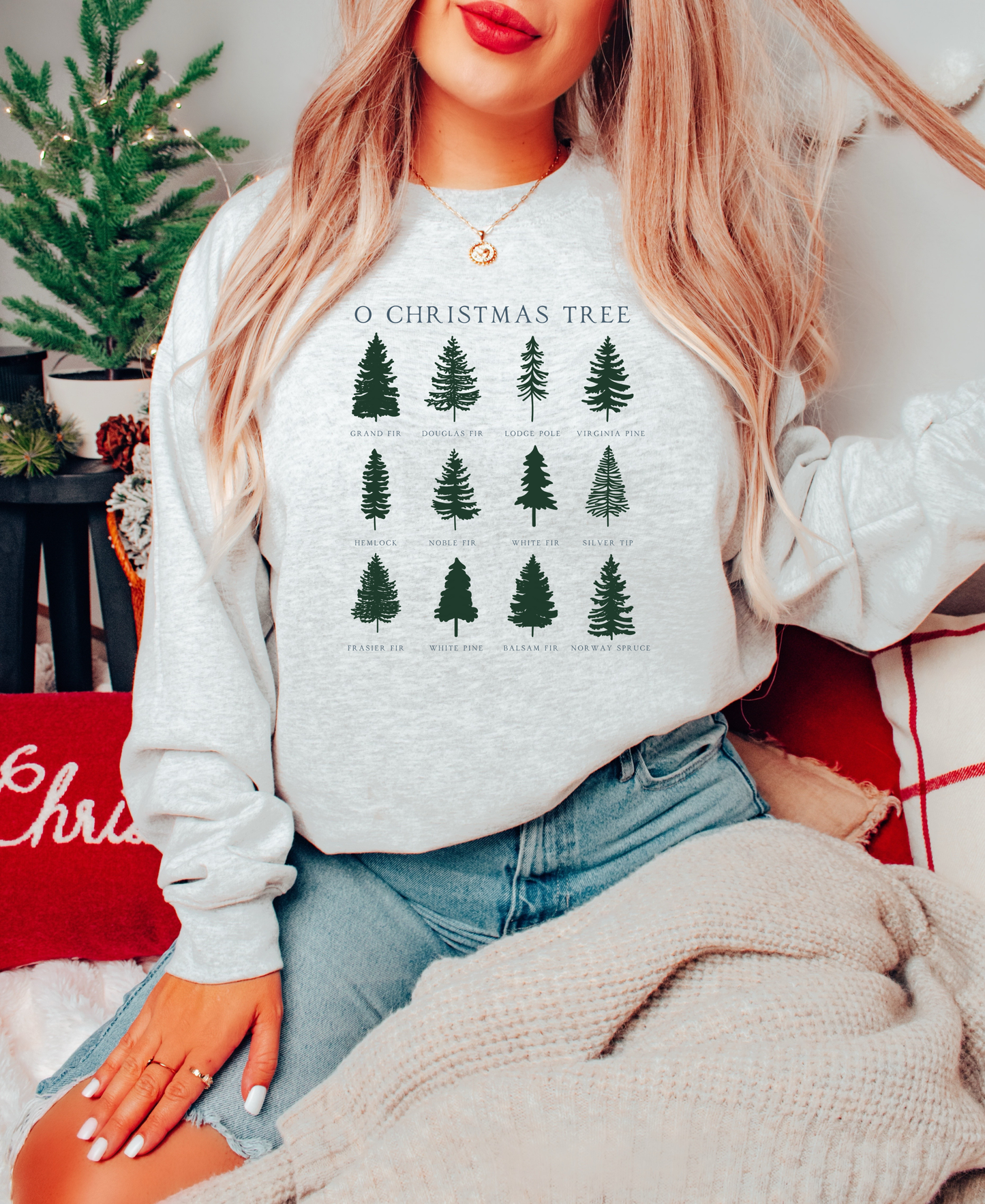 O CHRISTMAS TREE CREWNECK SWEATSHIRT