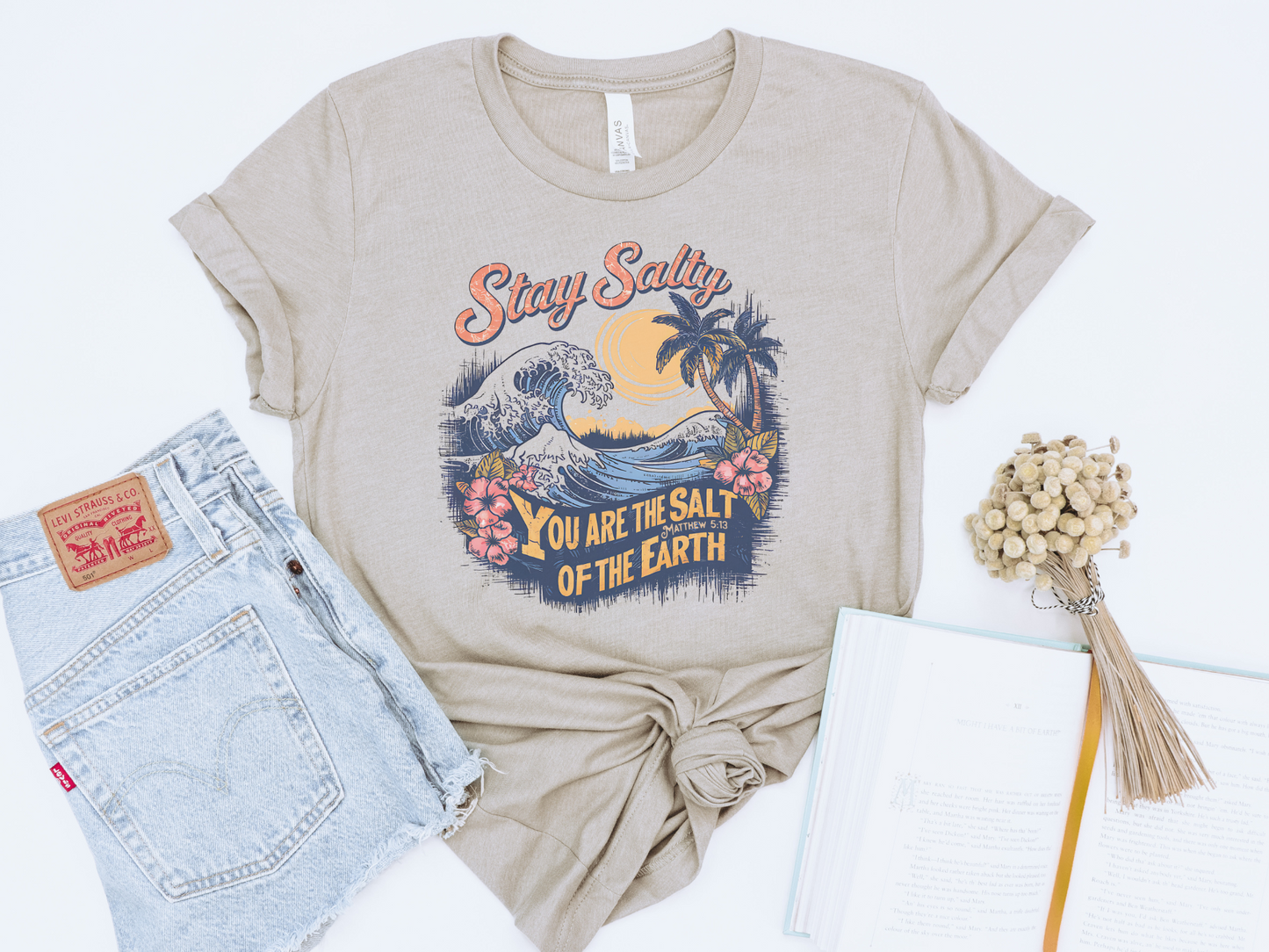 STAY SALTY MATTHEW 28:6 GRAPHIC TEE