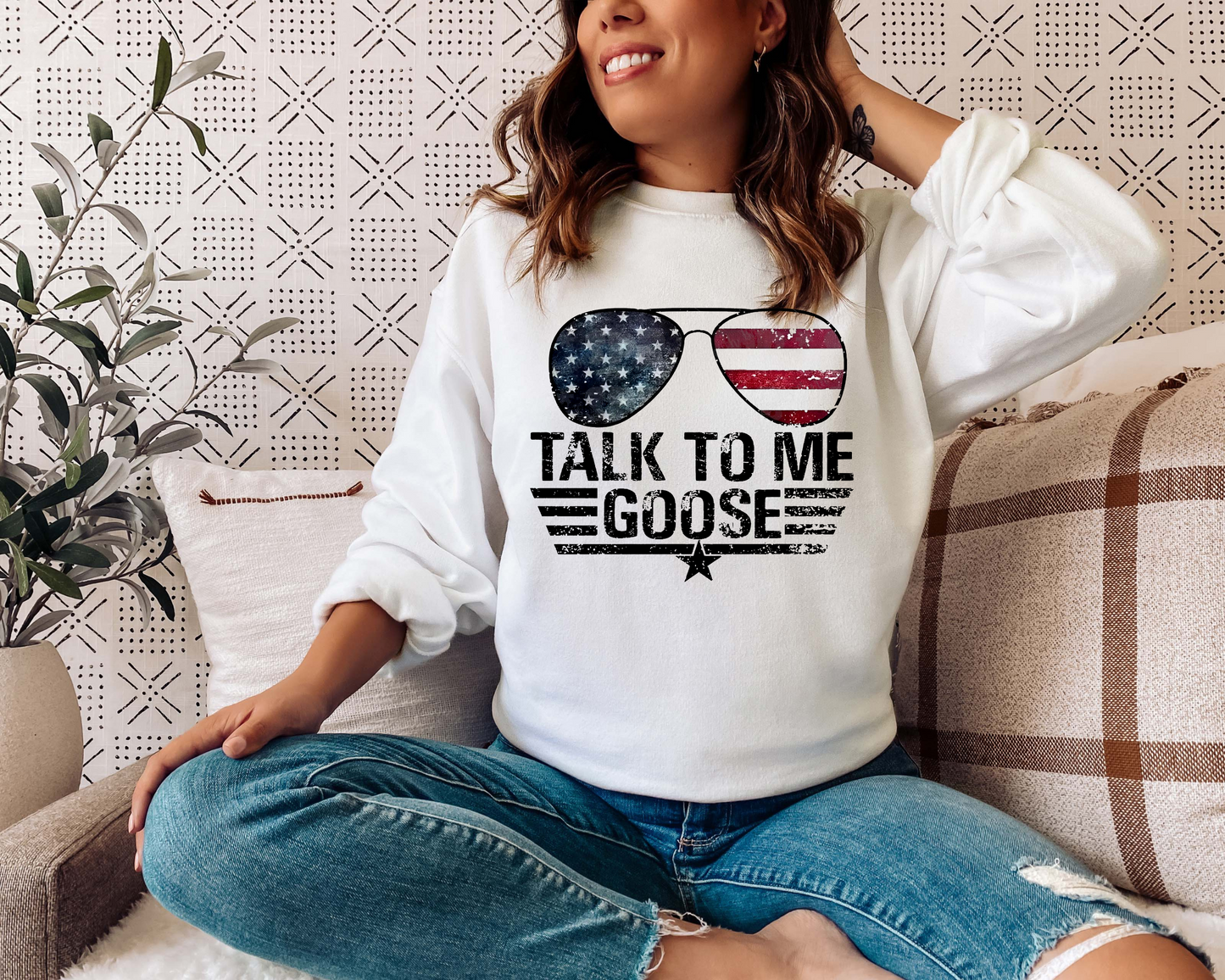 TALK TO ME GOOSE CREWNECK SWEATSHIRT