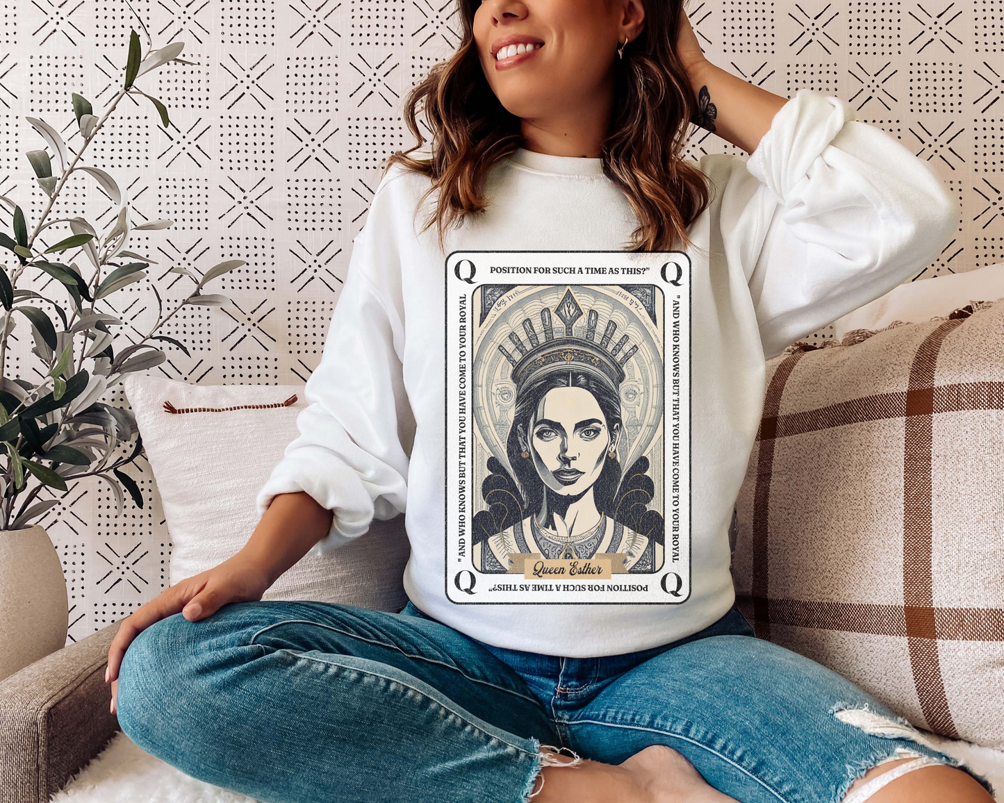 QUEEN ESTHER WOMEN OF THE BIBLE CREWNECK SWEATSHIRT