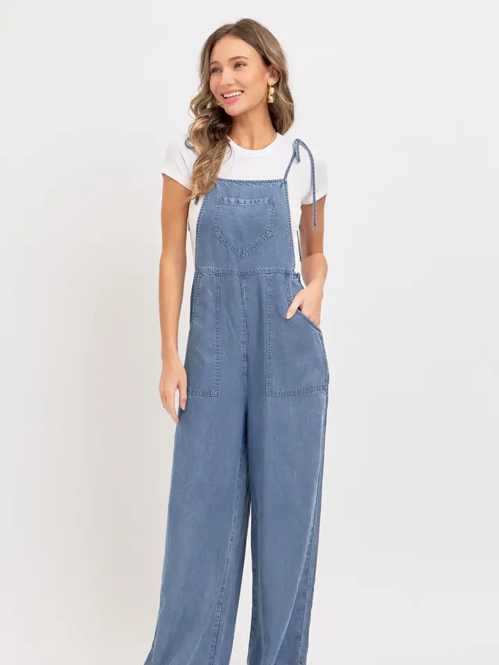 RELAXED WIDE LEG OVERALL JUMPSUIT