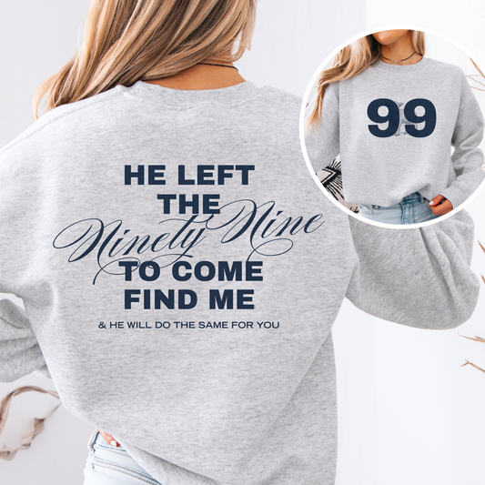 LEAVES THE 99 FRONT + BACK CREW NECK SWEATSHIRT