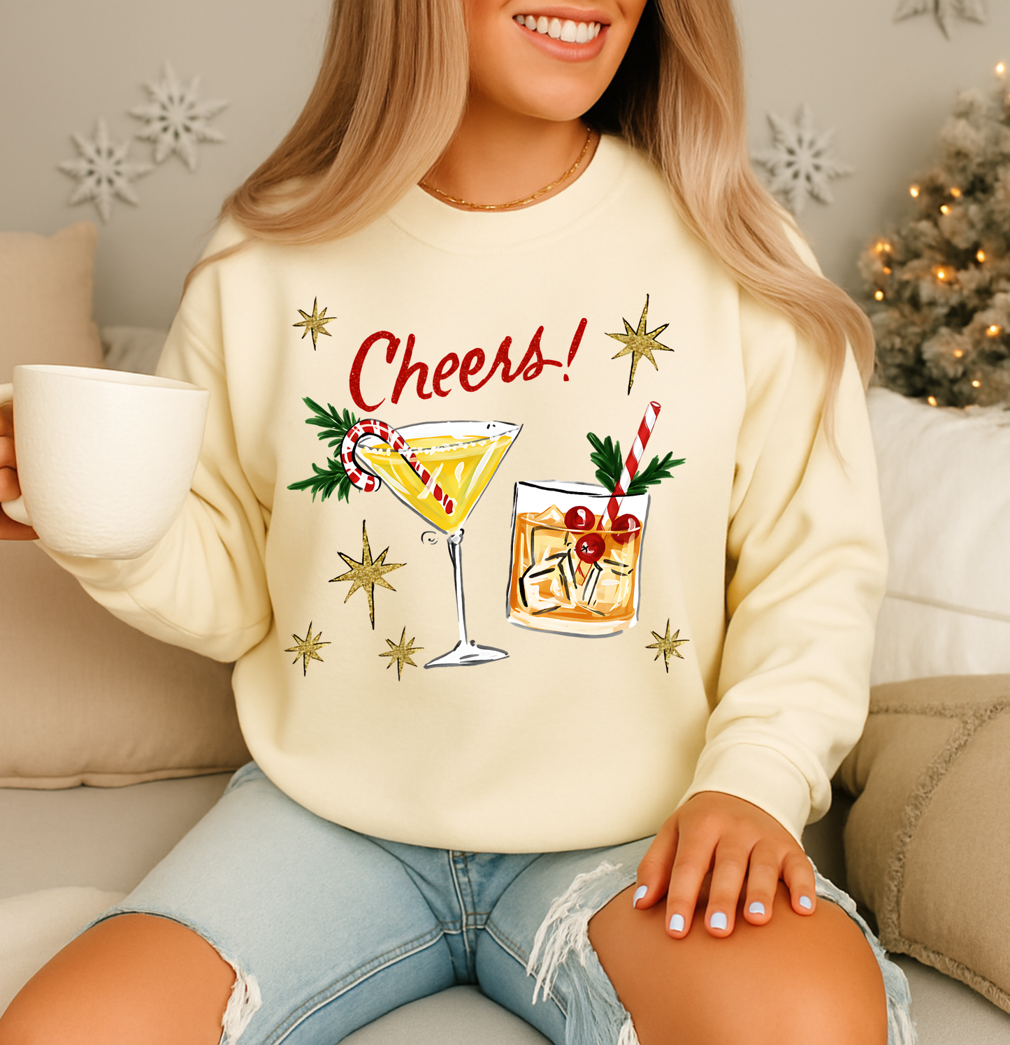 CHEERS HOLIDAY CREWNECK SWEATSHIRT