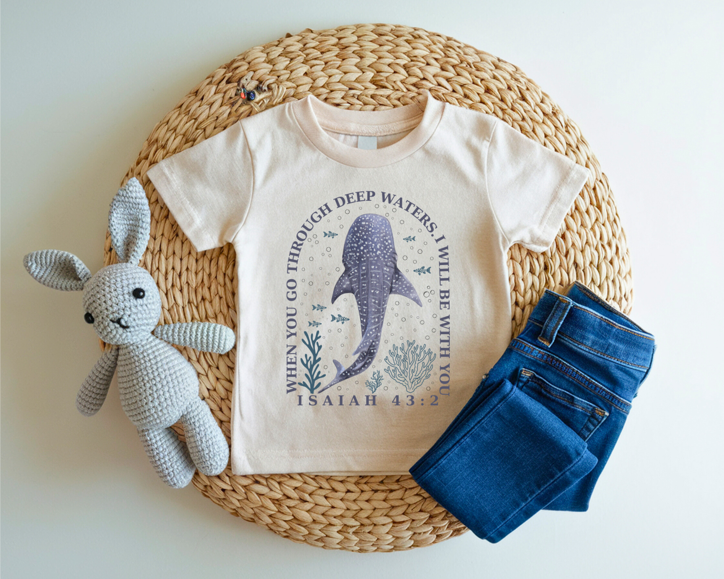 YOUTH ISAIAH 43:2 WHALE GRAPHIC TEE
