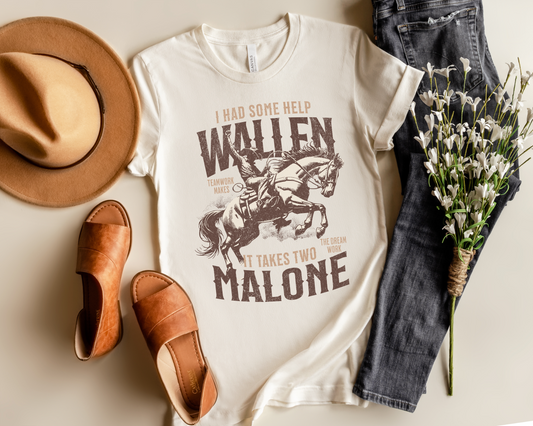 MORGAN WALLEN/POST MALONE I HAD SOME HELP GRAPHIC TEE