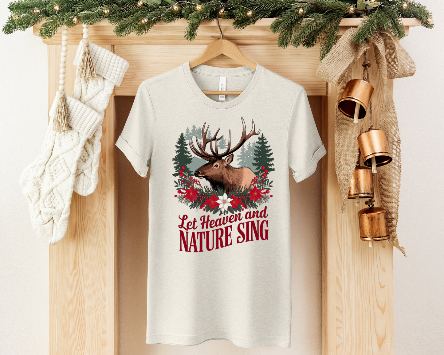 LET HEAVEN AND NATURE SING CHRISTMAS TEE