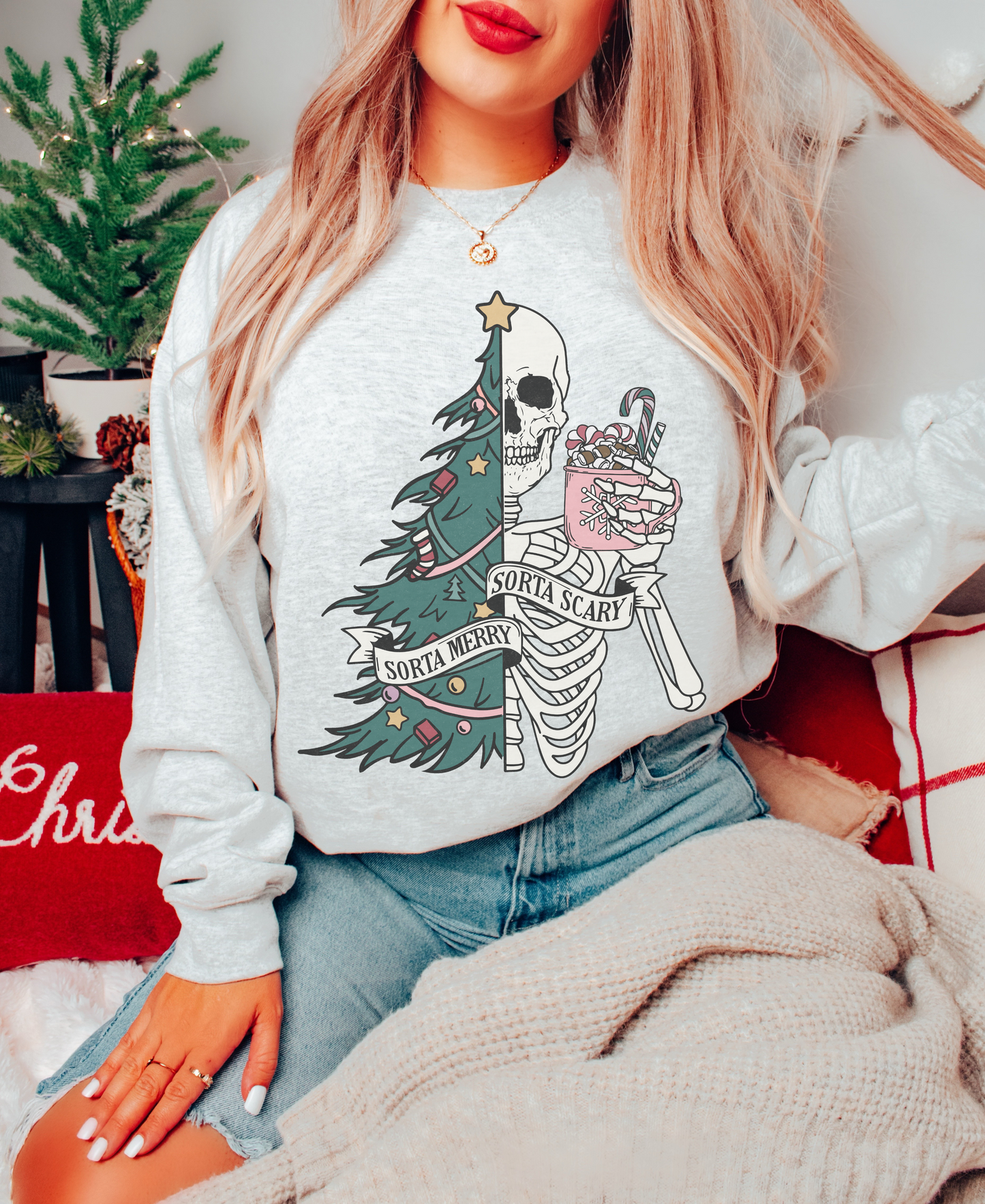 SORTA MERRY SORTA SCARY CREWNECK SWEATSHIRT