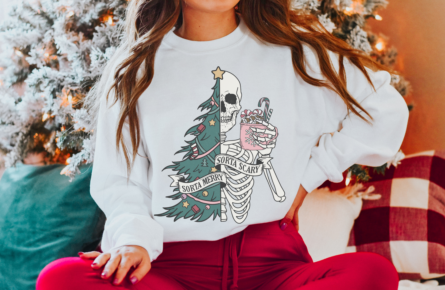 SORTA MERRY SORTA SCARY CREWNECK SWEATSHIRT