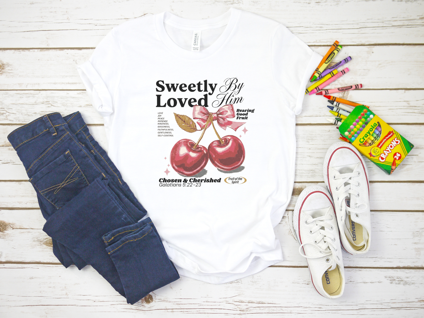 YOUTH SWEETLY LOVE BY HIM GRAPHIC TEE