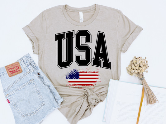 USA AMERICAN FLAG GRAPHIC TEE