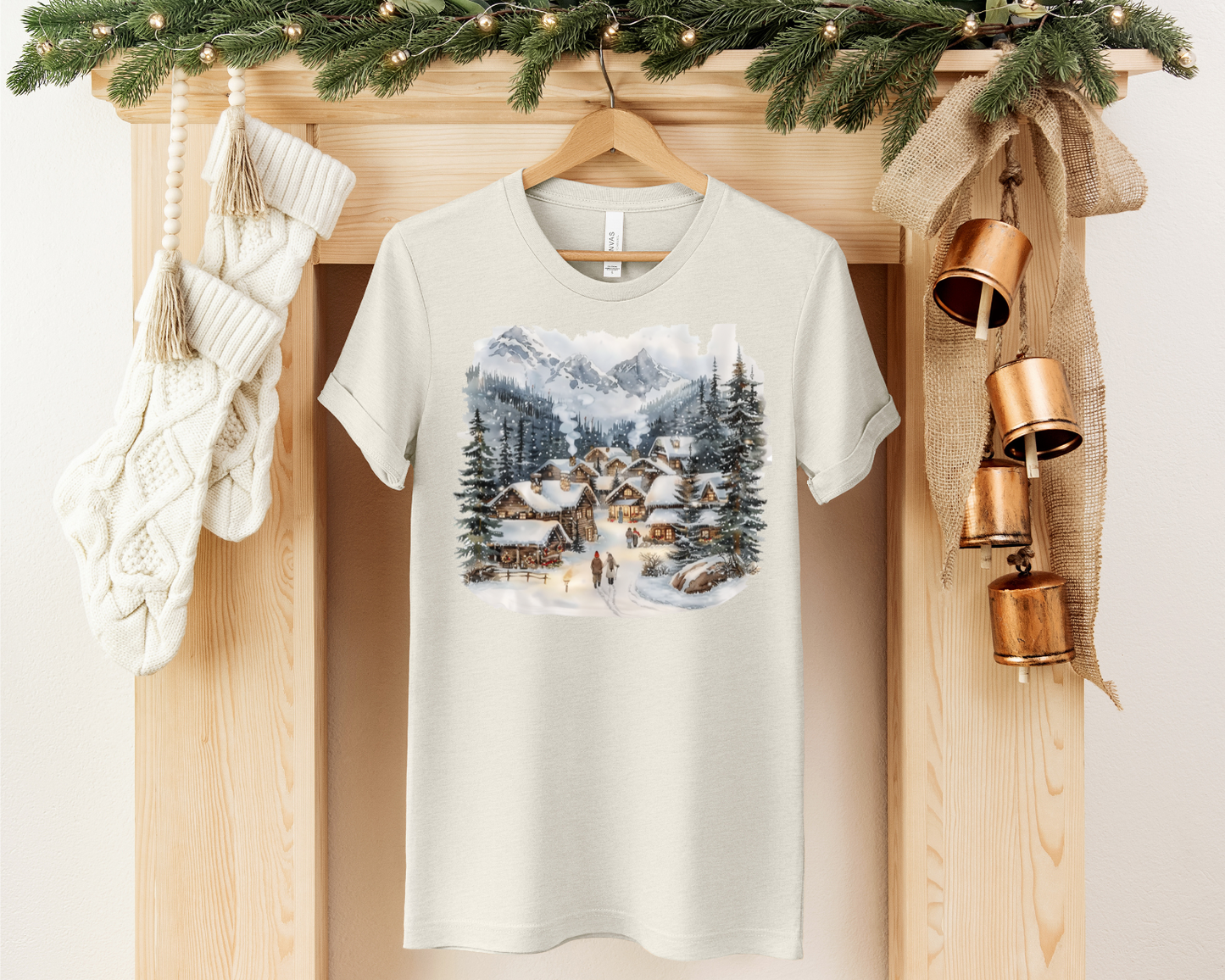 WINTER SNOW SCENE CHRISTMAS TEE