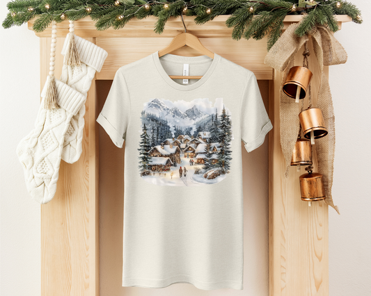 WINTER SNOW SCENE CHRISTMAS TEE