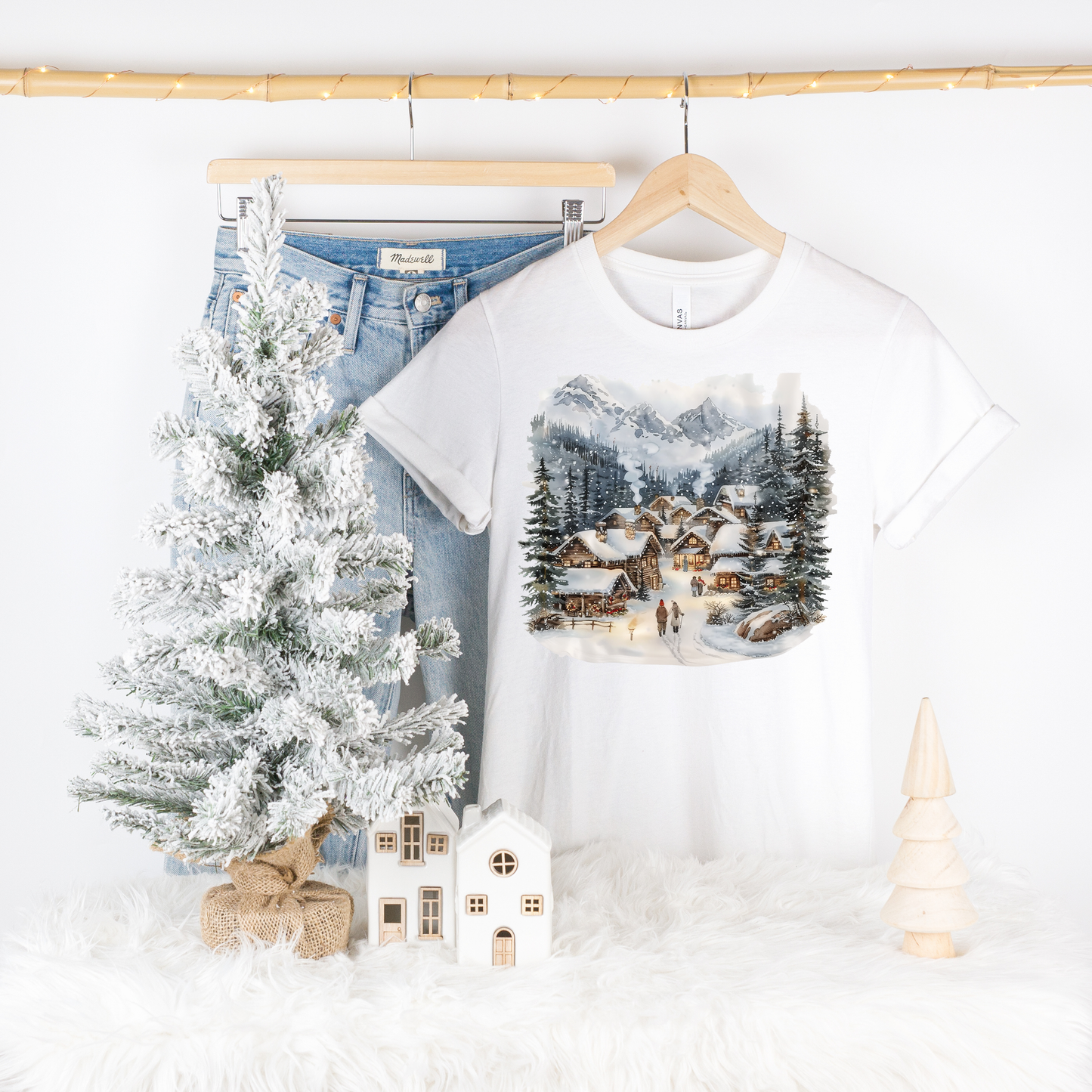 WINTER SNOW SCENE CHRISTMAS TEE