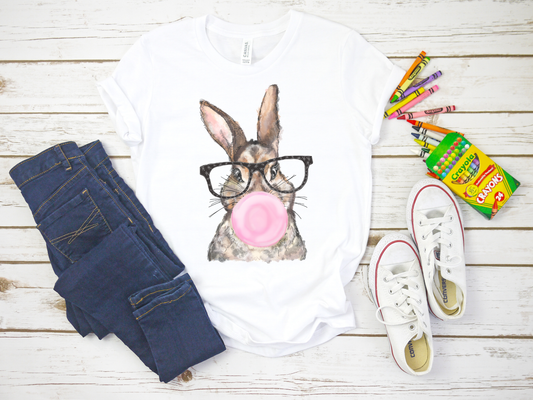 YOUTH BUBBLE GUM EASTER BUNNY GRAPHIC TEE