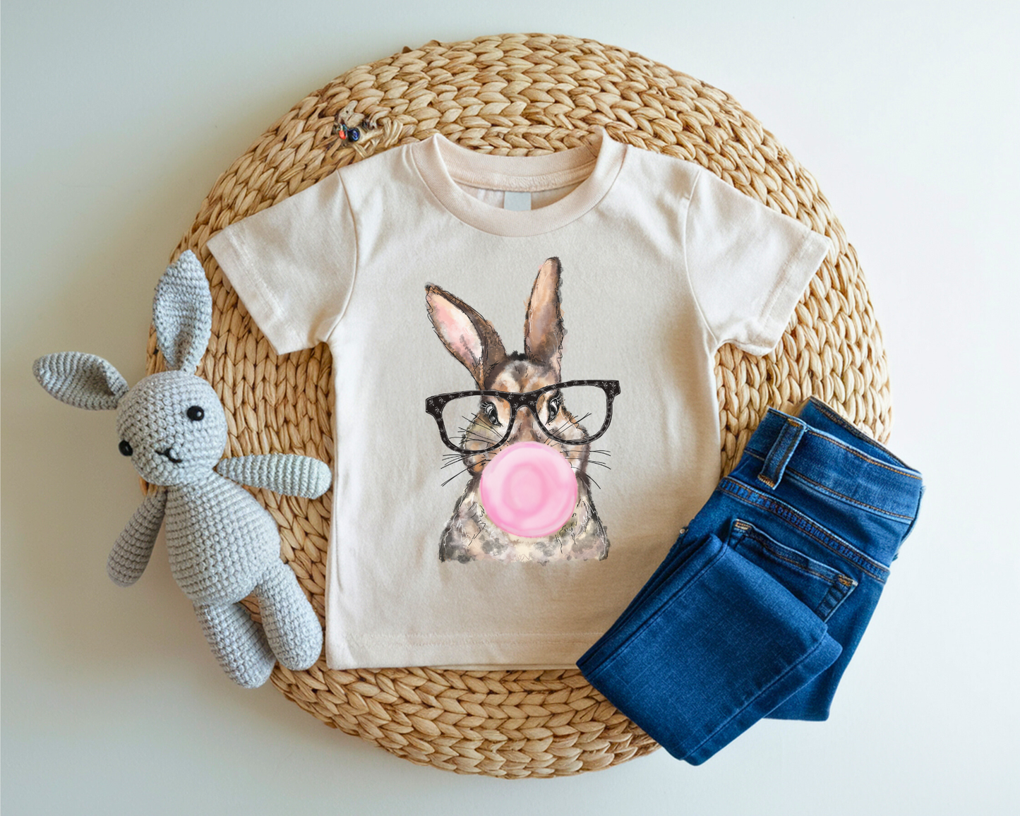 YOUTH BUBBLE GUM EASTER BUNNY GRAPHIC TEE