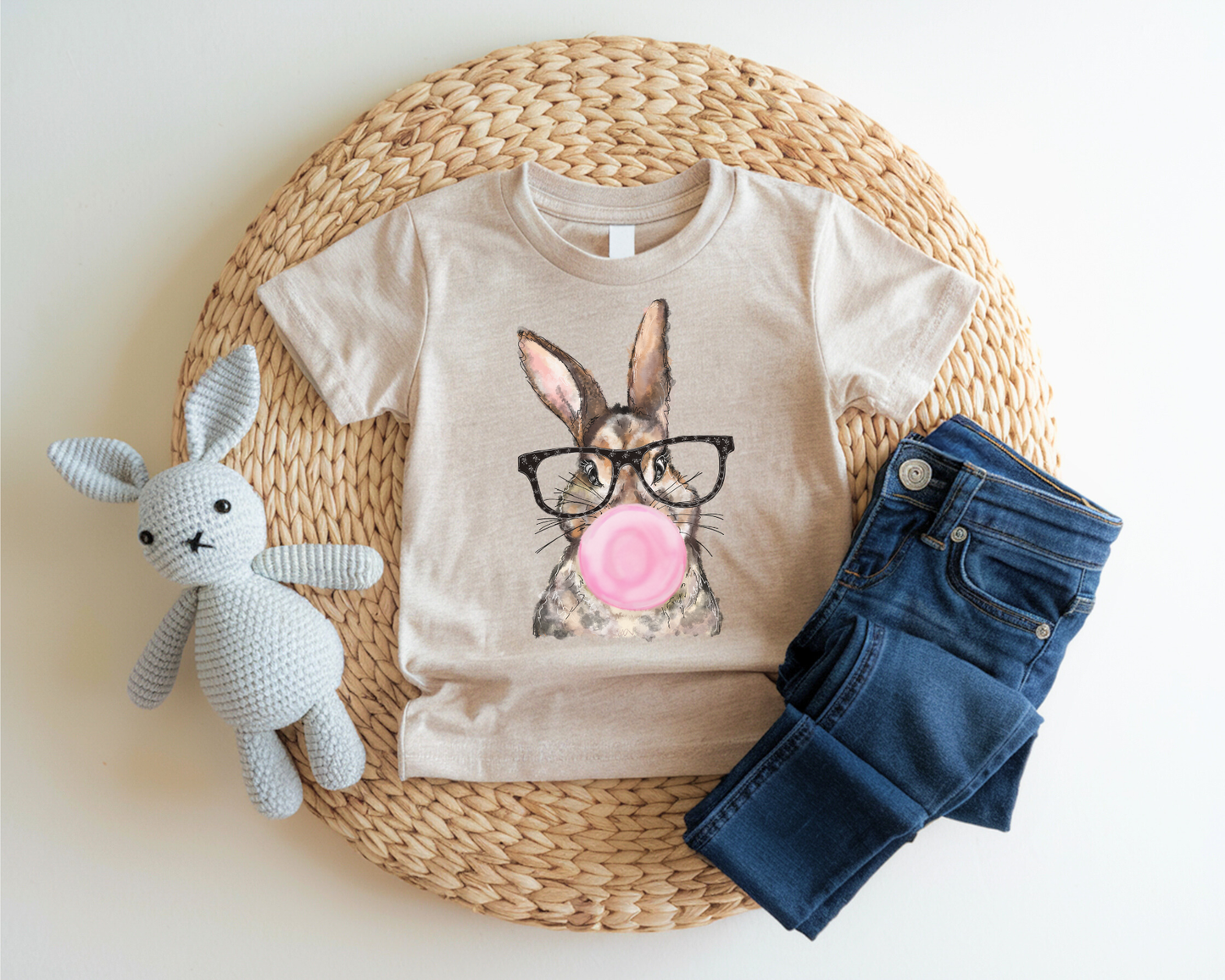 YOUTH BUBBLE GUM EASTER BUNNY GRAPHIC TEE