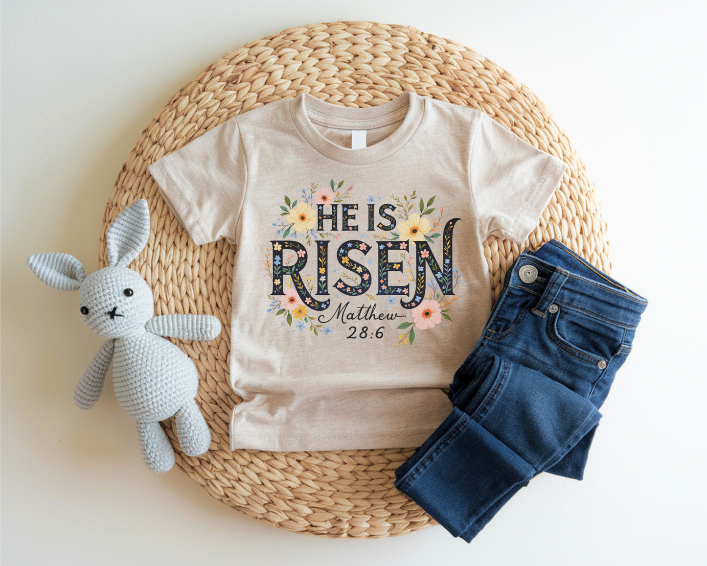 YOUTH HE IS RISEN EASTER GRAPHIC TEE
