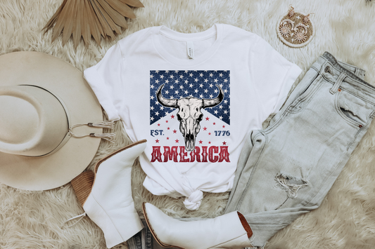 AMERICA 1776 WESTERN GRAPHIC TEE