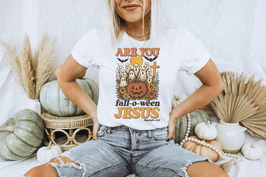 ARE YOU FALL-O-WEEN JESUS AUTUMN GRAPHIC TEE