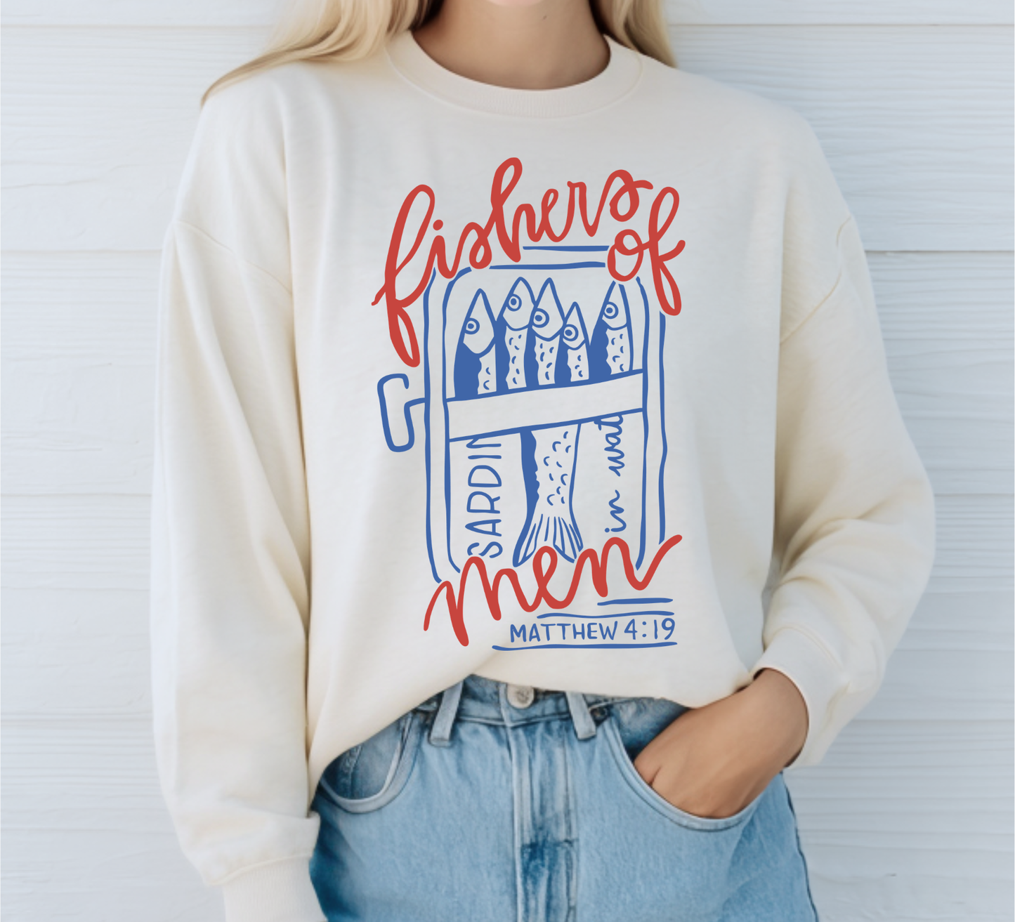 FISHERS OF MEN MATTHEW 4:19 CREWNECK SWEATSHIRT