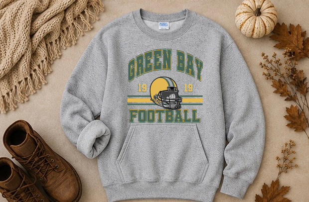 GREEN BAY FOOTBALL POCKET CREWNECK SWEATSHIRT