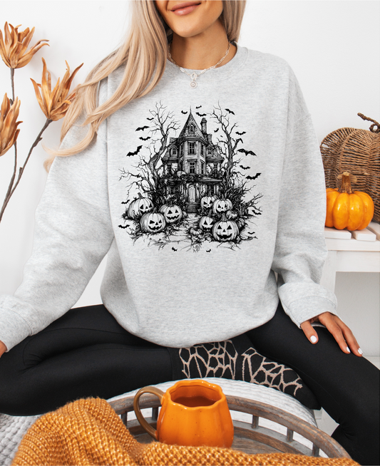 HALLOWEEN HOUSE CREWNECK SWEATSHIRT
