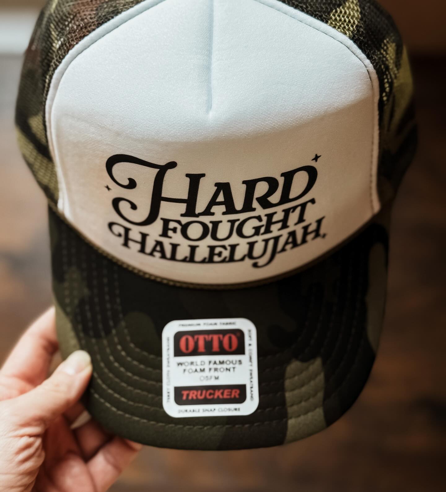 HARD FOUGHT HALLELUJAH TRUCKER HAT