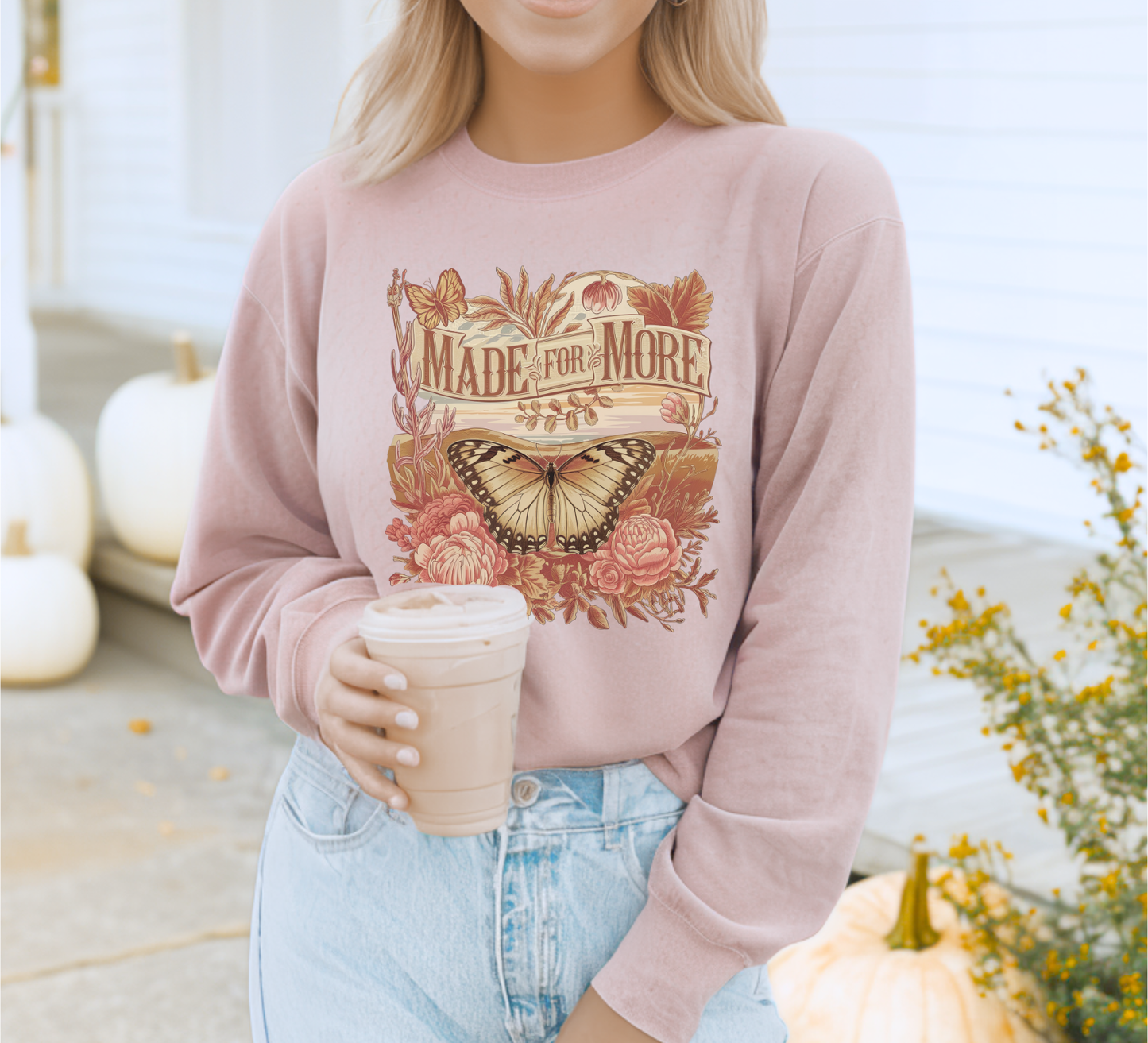MADE FOR MORE VINTAGE INSPIRED CREWNECK SWEATSHIRT