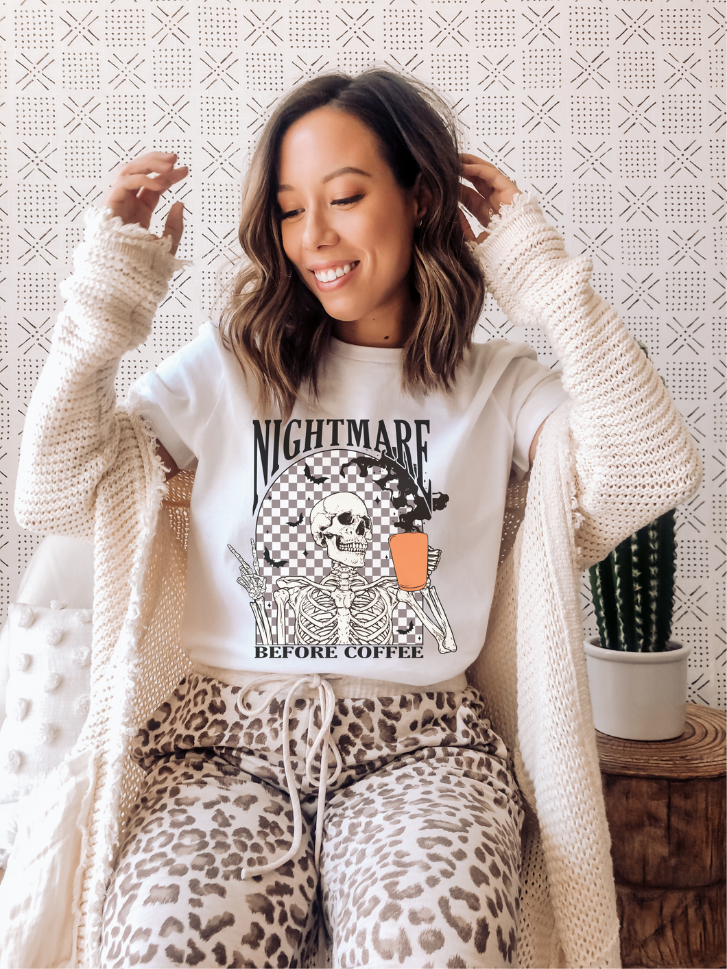 NIGHTMARE BEFORE COFFEE ADULT GRAPHIC TEE