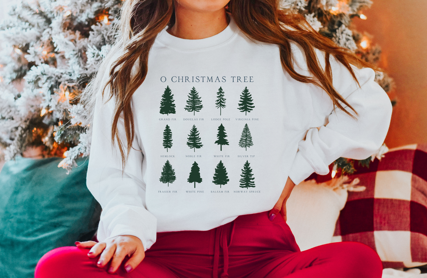 O CHRISTMAS TREE CREWNECK SWEATSHIRT