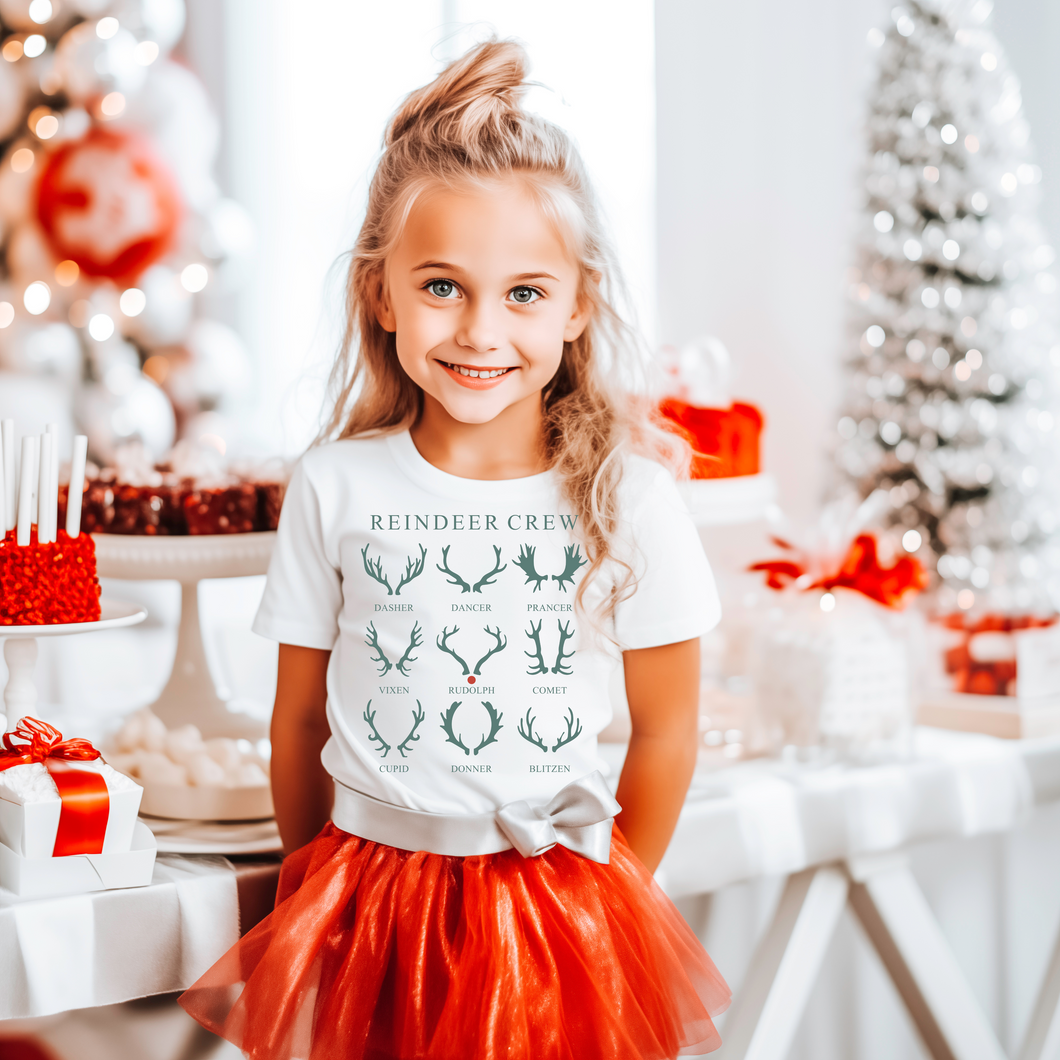 YOUTH REINDEER CREW GRAPHIC TEE