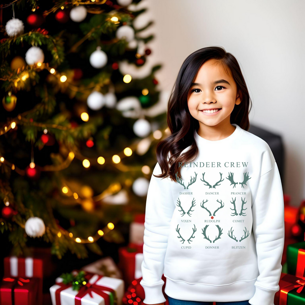YOUTH REINDEER CREW CREWNECK SWEATSHIRT