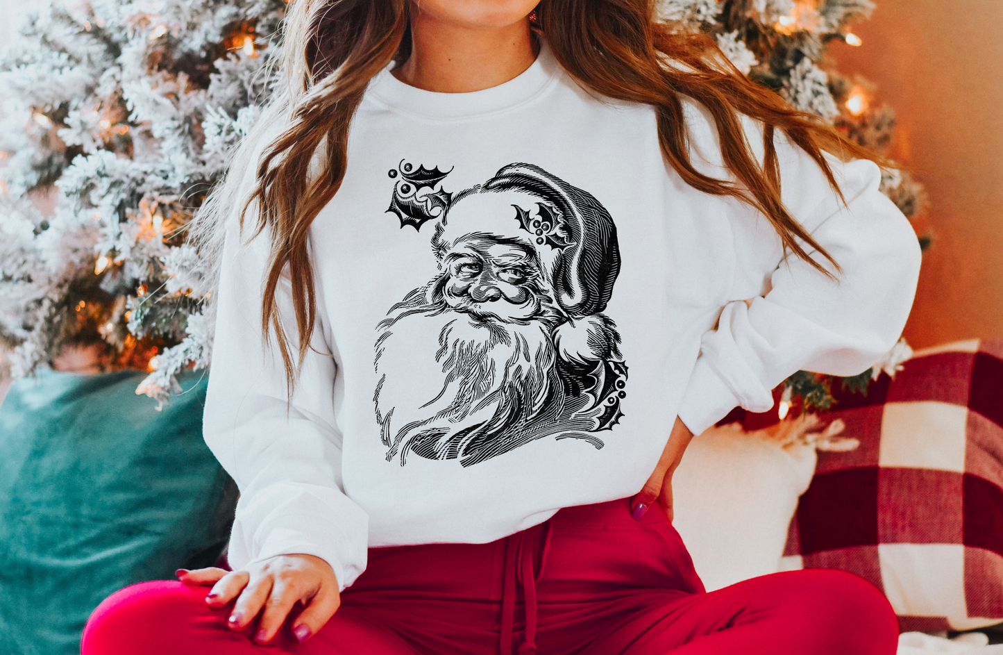 VINTAGE SANTA CREWNECK SWEATSHIRT