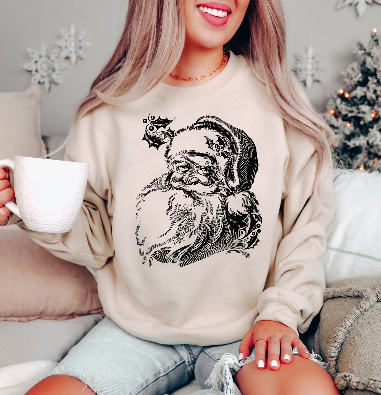 VINTAGE SANTA CREWNECK SWEATSHIRT
