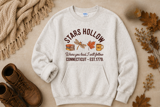 GILMORE GIRLS STARS HOLLOW KANGAROO POCKET CREWNECK SWEATSHIRT