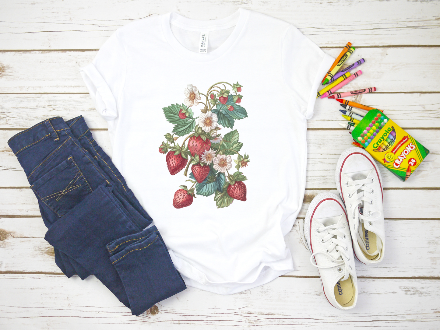 YOUTH VINTAGE STRAWBERRY GRAPHIC TEE