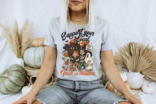 SUPPORT YOUR LOCAL TRICK OR TREATERS GRAPHIC TEE