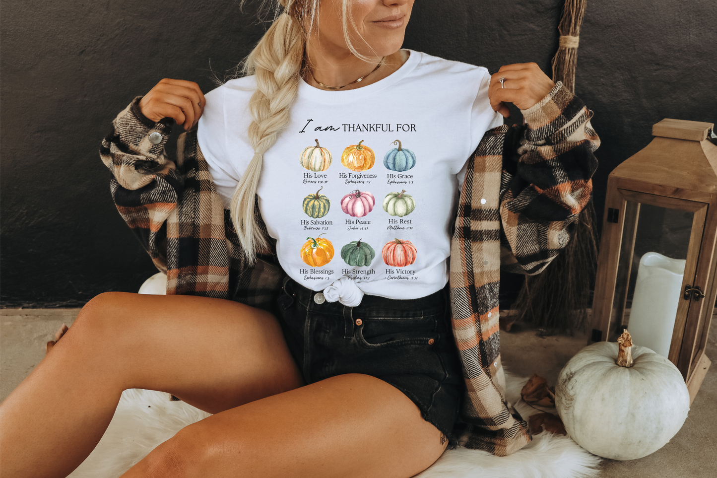 THANKFUL FOR... PUMPKIN FALL CHRISTIAN GRAPHIC TEE