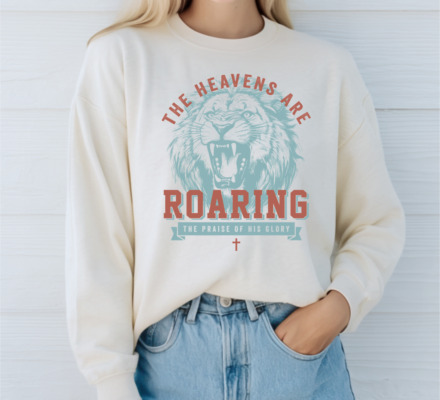 THE HEAVENS ARE ROARING CREWNECK SWEATSHIRT