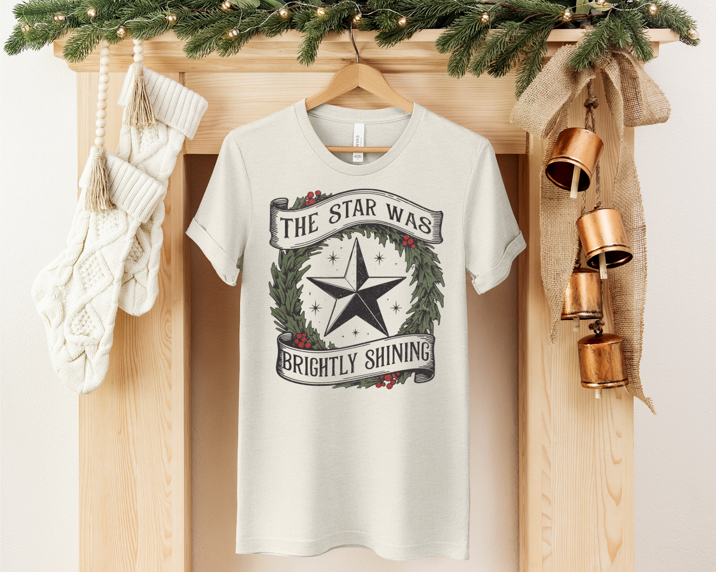 THE STAR WAS BRIGHTLY SHINING CHRISTMAS TEE