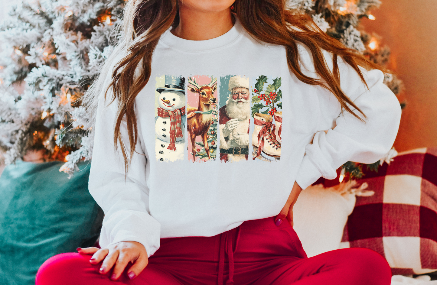 VINTAGE INSPIRED CHRISTMAS CREWNECK SWEATSHIRT