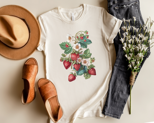 VINTAGE STRAWBERRY GRAPHIC TEE