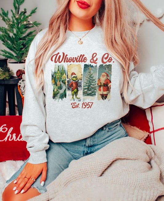 WHOVILLE + CO. 1957 CREWNECK SWEATSHIRT